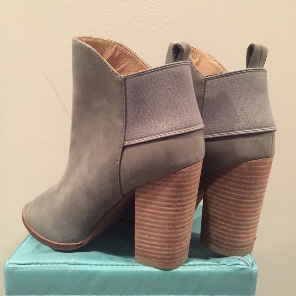 Suede Open Toe Booties - Picture 3 of 4